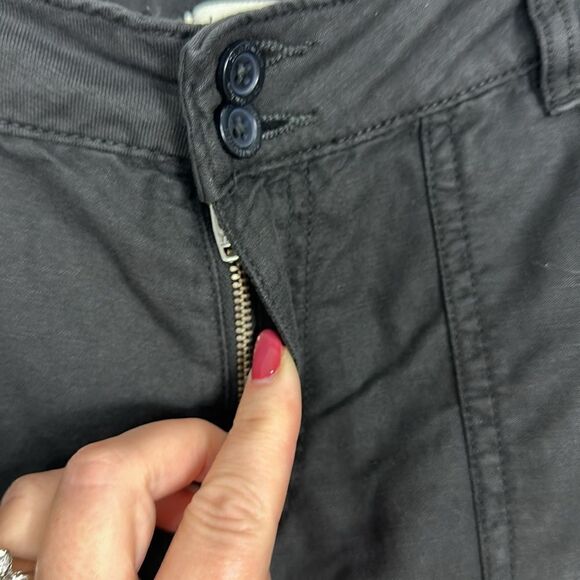 ❤️Last Chance Calvin Klein Black Linen Blend Tapered Leg Mid Rise Pants Size M - Picture 3 of 11